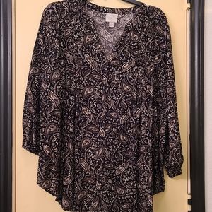 St. John's Bay 3/4-sleeve Blouse, 2x